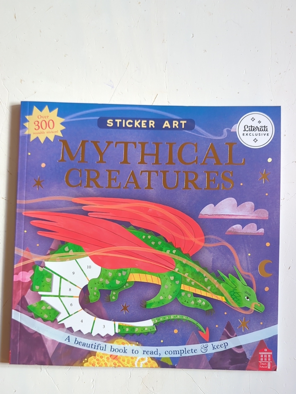 Mythical Creatures Sticker Art Book - Purple & Green